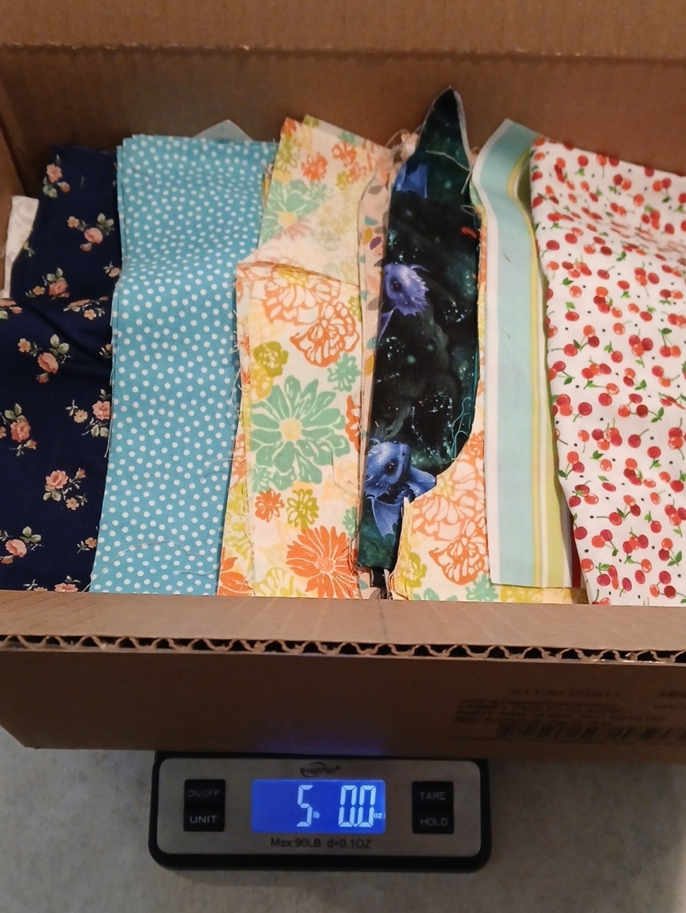 5 Lb Box Of Fabric Pieces For Craft Projects